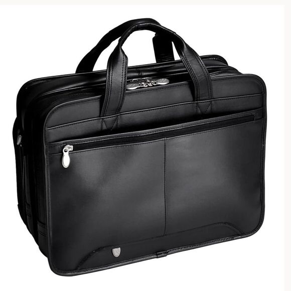McKLEIN Pearson Leather 17 in.Exp Double compartment Laptop Briefcase bag $480 - Picture 10 of 16